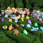 Monjita 35 Pcs Mini 3d Printed Animal Figurines  Flexible Articulated Fidget    