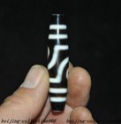 2 4 old Tibetan Buddhism Agate Carved Dzi Prayer Bead Pray Bless Amulet Pendant