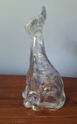 Fenton Art Glass Winking Alley Cat Iridescent Clear Carnival  Glass 11   