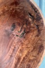 Burl Bowl Red Gum Signed Kjn Hand Turned Eucalyptus Wood Sweet Cracked Hole Oval