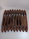  9  Vtg  Wooden Weaving Loom Boat Shuttles W  Metal Tips 16  Vintage Textile