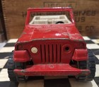 Vintage Tonka Red Jeepster -tires Pressed Steel Made In Usa Toy Truck