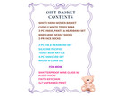 Baby Girl Baby Shower Baptism Gift Basket Teddy Bear