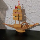 1960 s- 1070 s Vintage Japane And Taiwan Bamboo Wooden Boat Models
