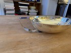 Art Deco Mcm Modernism Silver Plated  Xxl Bowl Unmarked