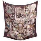 Castle Print 70  Cashmere 30  Silk Bandana Scarf Shawl 53   Neckerchief Wrap New
