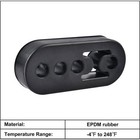 4pcs Exhaust Hanger Rubber Adjustable Insulator Bushing Mount 4 Holes Universal