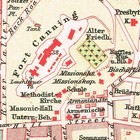 Singapore  1901  circa   Map  Original Map City Street Plan Antique Vintage Asia