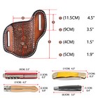 Tourbon Leather Folding Knife Sheath Belt Carry Pouch Pocket Knives Case 3 Type