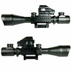 4-12x50 Rifle Scope Mil-dot With Holographic 4 Reticle Sight-red Laser