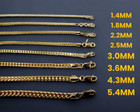 14k Yellow Gold Franco Square Box Chain Bracelet Real Gold 1mm-8 5mm 7 -9 