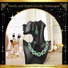 Jewelry Bust Display Stand - Black Resin Mannequin Necklace   Earring Stand