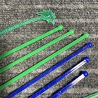  8  Vintage Swizzle Cocktail Stir Sticks Blue green Hotel Bar Palm Tree Lot