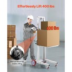 Material Lift Winch Stacker 400 Lbs Capacity Pallet Truck Dolly 51 1 In Max Lift