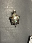 Vtg Maricela  Taxco Mexico Sterling Silver 925 Inlaid Abalone Turtle Brooch Pin