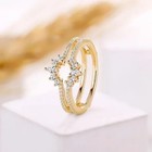 Round Cut Simulated Diamond Enhancer Wedding Band Ring In 14k Yellow Gold Plated