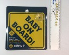 Safety 1st Baby On Board  Sign Bright Yellow- Easy To Move