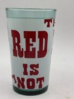 Vintage The Red Head Is Not Dead Glass Drinking Cup Barware Tumbler Pinup Risqu  