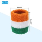 12pcs Sports Wristbands Absorbent Sweatband Wrist Band  Green White Orange