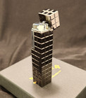 New Retro Style Slim Luxury Lighter With Side Roller Ignition Wheel  - Black