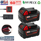 Battery For Milwaukee For M18 18v 8 0ah Extended Lithium 48-11-1890 Or Charger