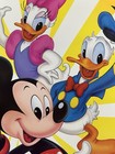 Vintage 1985 Disney Mickey Minnie Donald Daisy Poster 18x24 Disney Store Nos