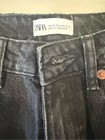 Zara Women s Black Straight-leg Distressed Jeans