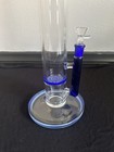 18     Hookah Water Pipe  Glass Bong  Honeycomb  Perc  Color  Blue 