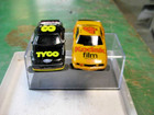 New Tyco Tcr Chassis   On New Bodies Black  8ford Vs Kodak   4chevy