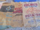 18  Used Burlap Feed Bags lot  17