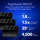 Nighthawk Advanced Whole Home Mesh Wifi 6 System  mk63s  With Free Armor Securit
