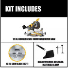 Dewalt Sliding Compound Miter Saw 12  15-amp Double Bevel Corded   Compact Stand