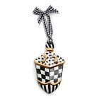 Brand New Mackenzie Childs Black   White Hanging Dreidel