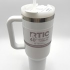 Rtic 40oz Road Trip Tumbler White Ceramic Lined Insulated Travel Mug With Handle