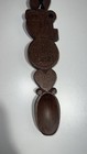 Vintage Hand-carved Welsh Love Spoon - Symbolic Wooden Folk Art Decoration