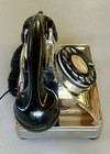 Antique Rotary Desk Telephone Chrome Bakelite North Electric Manufacturing Co 