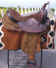 16    Brown Big Horn   106 Western Barrel Trail Saddle Qh Bars Leather cordura