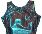 Motionwear Leotard Bodysuit Gymnastics Teal Hologram Mystique  1454 New Girl 5 6