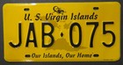 Us Virgin Islands - St Johns - Caribbean  Island License Plate  2000   Random  