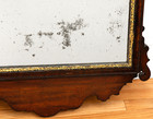 Antique American Chippendale Mirror C1800 Mahogany Gilded Crest Original Glass
