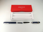 Caran D ache 849 Metal Fountain Pen In Blue - Medium Point - New In Original Box