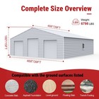 39 X 39ft Metal Barn Heavy-duty Steel Building With 3 Rolling Doors Metal Garage