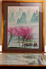 Chinese Hand Painted Art Framed  set Of 4 