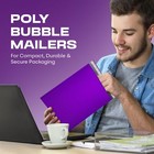 Mailerview Purple Small Bubble Mailers 4x8 Inch  000   Thick Padded Poly Bubble