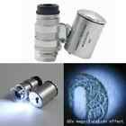 60x Magnifying Loupe Jewelry Jewelers Pocket Magnifier Loop Eye Coins Led Light