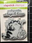 New Penny Black Rubber Stamp Purr-fect Message Hugs   Kisses Set Free Usa Ship
