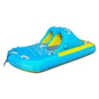 4 Person Towable Tube Boat Water Sport Floating Lounge Raft 510 Lb W pump   Rope