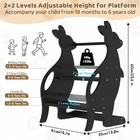 Adjustable Wooden Learning Tower 2 Step Stool W safety Handrails For Toddlers