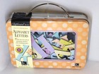 Togo Chipboard Patterned Alphabet Letters In A Windowed Tin K company Opened Box
