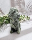 Large Xiuyan Jade Dog Statue  Figure  Crystal Dog  Hand Carved Gemstone Canine 